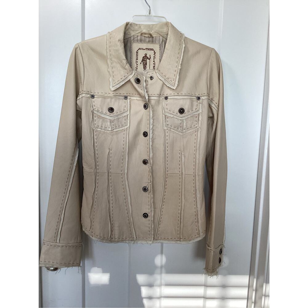 My Tribe‎ Handmade Boho Lambs leather Jacket USA womens size medium